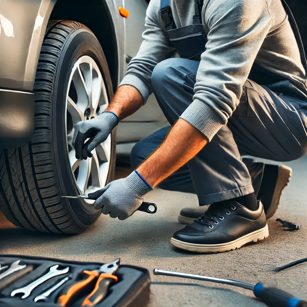 Dépannage sur place d'une roue de voiture par RapidoCar Trets